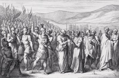 La Sécession du peuple au Mons Sacer, gravé par B. Barloccini, 1849 - C.C Perkins